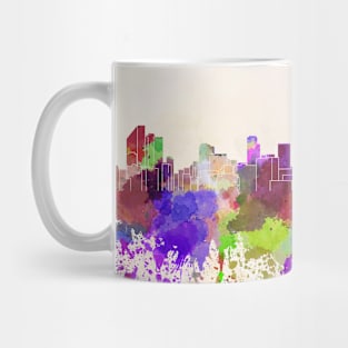 Bogota skyline in watercolor background Mug